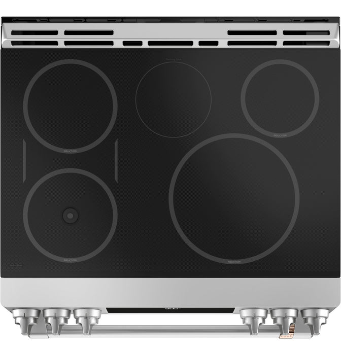 Cuisinière intelligente électrique Café de 5,7 pi³ avec caméra dans le four et capteur sur la surface de cuisson - acier inoxydable - CHS90XP2MS1