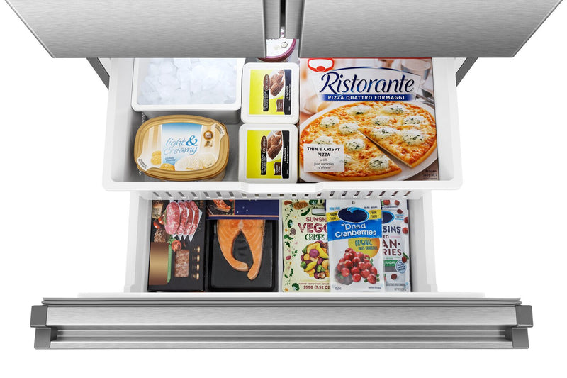 Réfrigérateur Hisense de 22,1 pi³ et de 31,3 po à portes françaises - acier inoxydable - RF22B3FSE