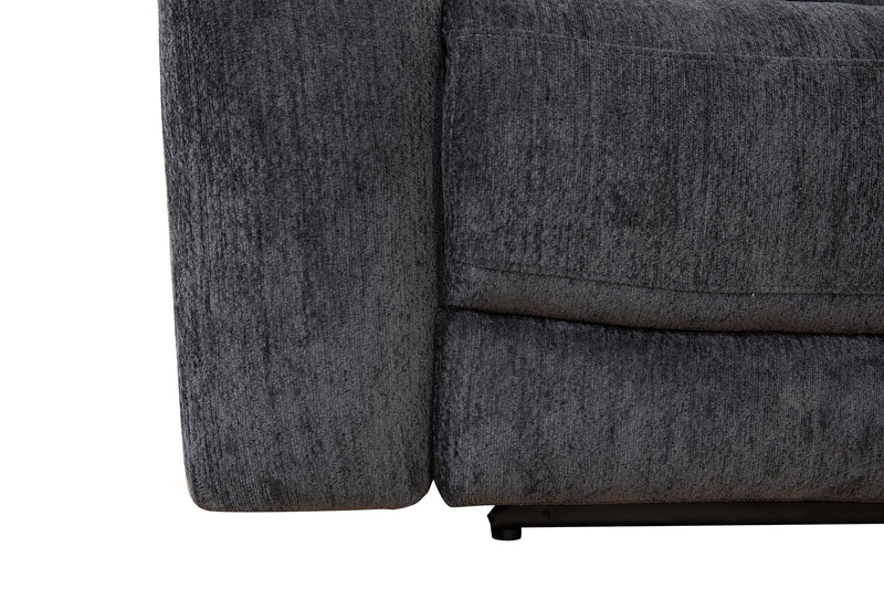Sofa à inclinaison électrique Atlantis de 90 po en tissu avec position zéro gravité - gris foncé 