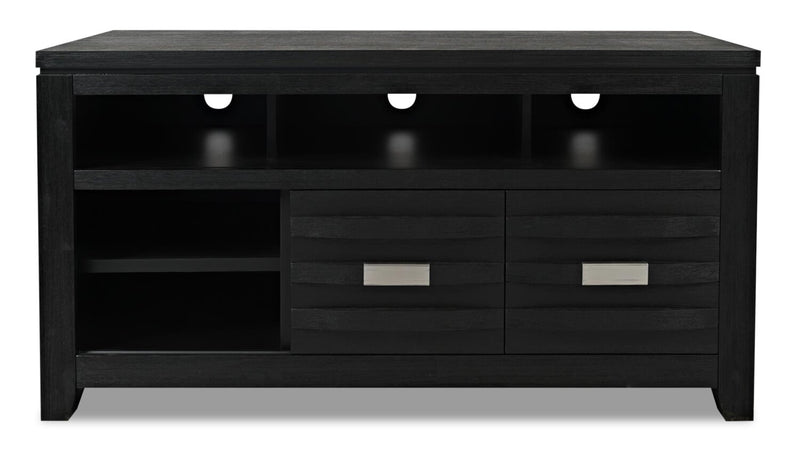 Meuble audio-vidéo mural Bronx 4 pièces de 94 po avec rangement et système de gestion des câbles pour téléviseurs jusqu’à 55 po - anthracite