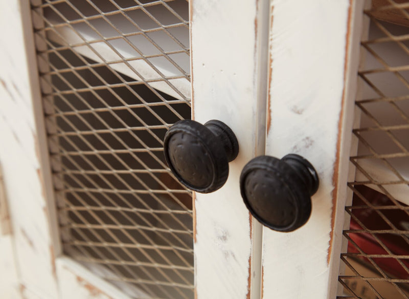 Table de bout rustique Benjy de 24 po avec rangement - bois deux teintes