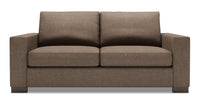  Sofa Track de Sofa Lab de 75 po de format condo fabriqué au Canada en tissu d’apparence lin - brun Luna Praline 