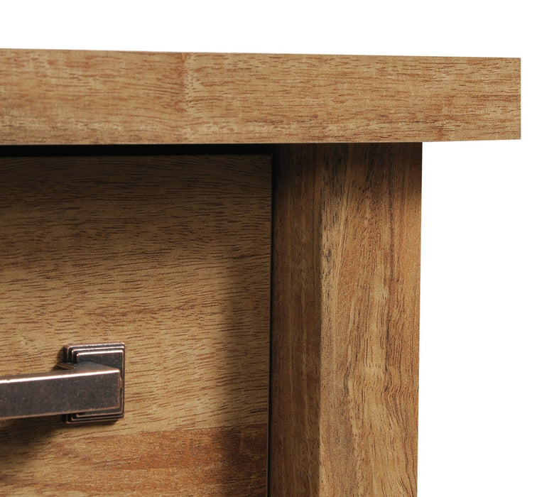 Bureau Alfie de 53,15 po à 2 tiroirs avec armoire - brun clair