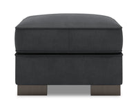  Pouf Track de Sofa Lab de 24 po fabriqué au Canada en tissu d’apparence lin - gris Pax Pepper 