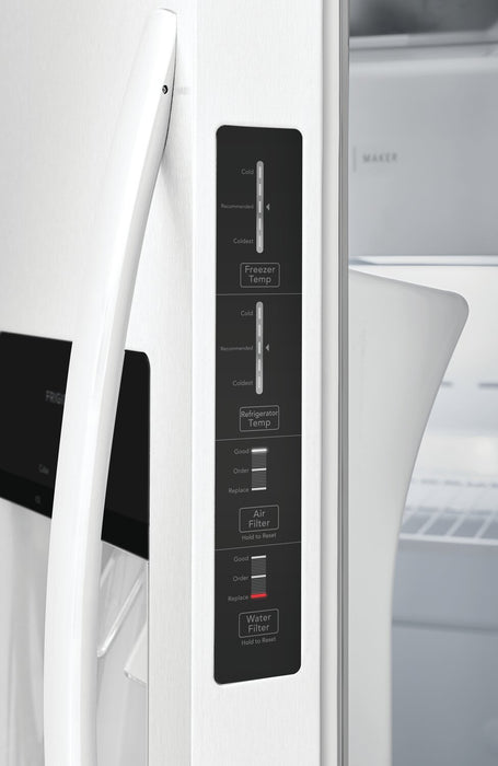 Réfrigérateur Frigidaire de 22,3 pi³ et de 33 po de profondeur standard à compartiments juxtaposés - blanc - FRSS2323AW