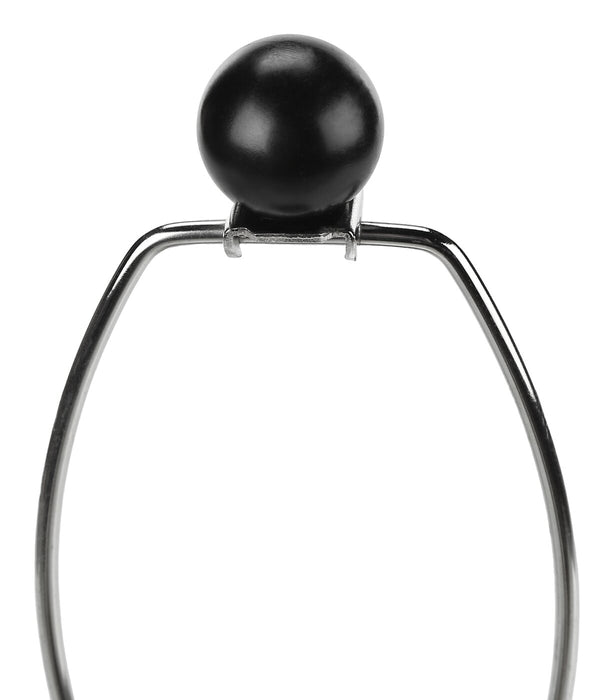 Lampe de table texturée de 24 po noire avec abat-jour cylindrique