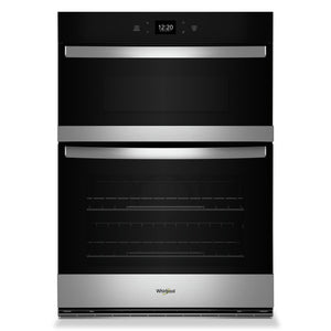 Four mural combiné électrique Whirlpool de 5,7 pi³ et de 27 po avec friture à air - acier inoxydable résistant aux traces de doigts - WOEC5027LZ