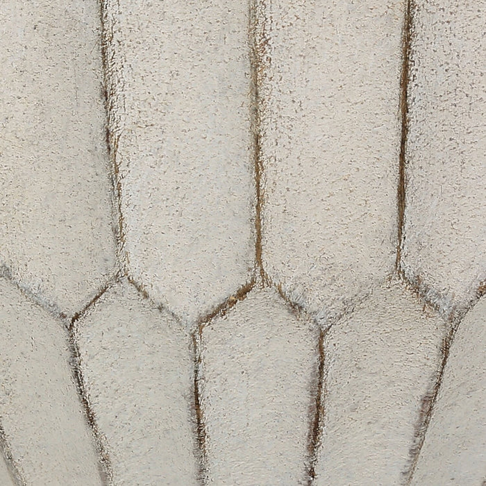 Lampe de table de 24 po en résine texturée crème