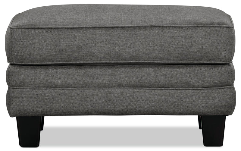 Pouf Tula de 35 po fabriqué au Canada en tissu - gris acier