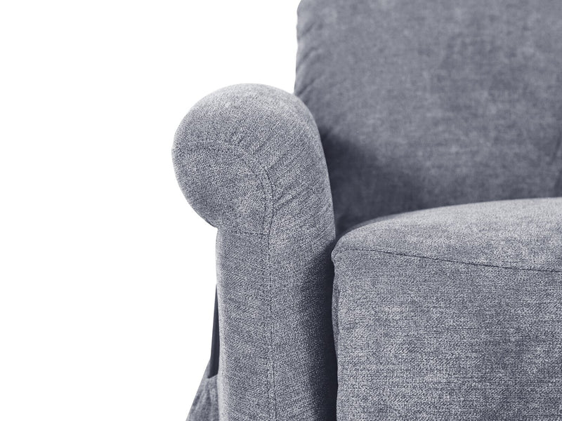 Fauteuil basculeur à inclinaison électrique Ruben de 32 po en tissu de chenille - gris