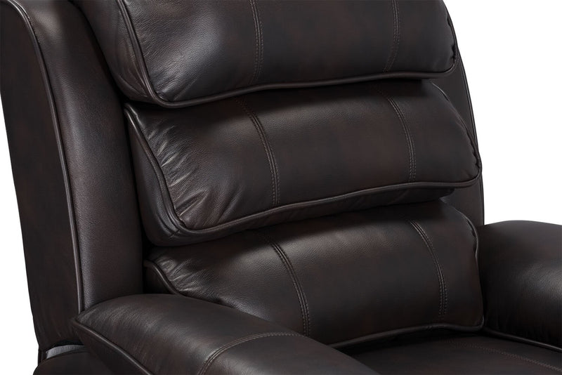 Fauteuil coulissant inclinable Adam de 34,45 po en tissu d’apparence cuir brun