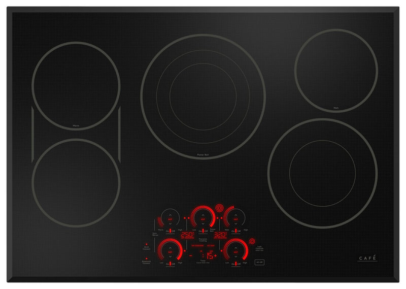 Surface de cuisson électrique Café de 30 po à 5 éléments - noire - CEP90301TBB