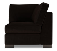 Fauteuil carré en coin Track de la collection Sofa Lab - Luxury Chocolate 