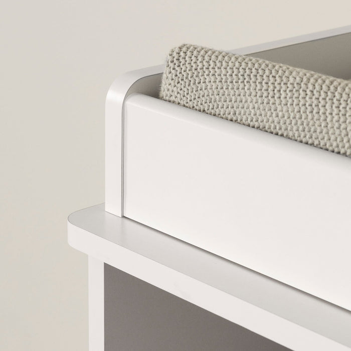 Table à langer Zoe pour bébé avec tiroirs de rangement - blanche