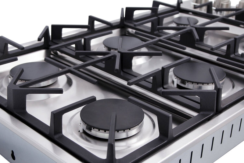 Surface de cuisson à gaz professionnelle Thor Kitchen de 36 po à 6 brûleurs - TGC3601
