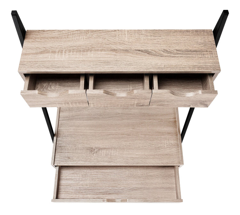 Bureau compact Norris de 31,5 po à 4 tiroirs - taupe