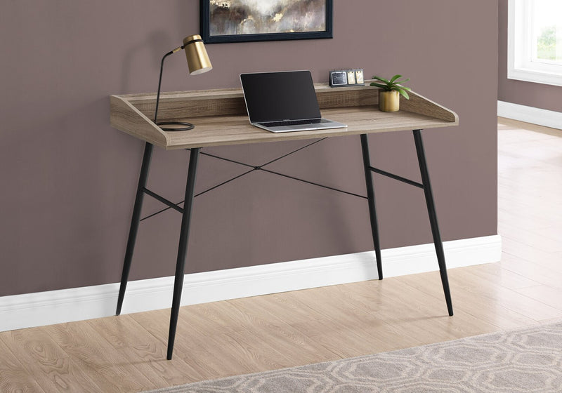 Bureau Jeremy de 47,25 po avec petite crédence - taupe