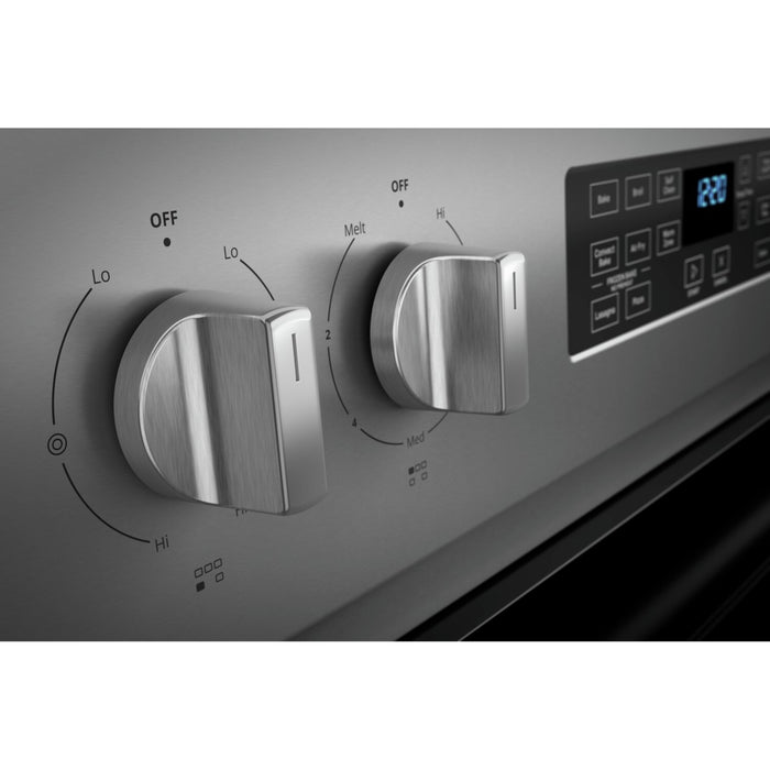 Cuisinière électrique Whirlpool de 5,3 pi³ avec friture à air et autonettoyage - acier inoxydable résistant aux traces de doigts - YWFE550S0LZ
