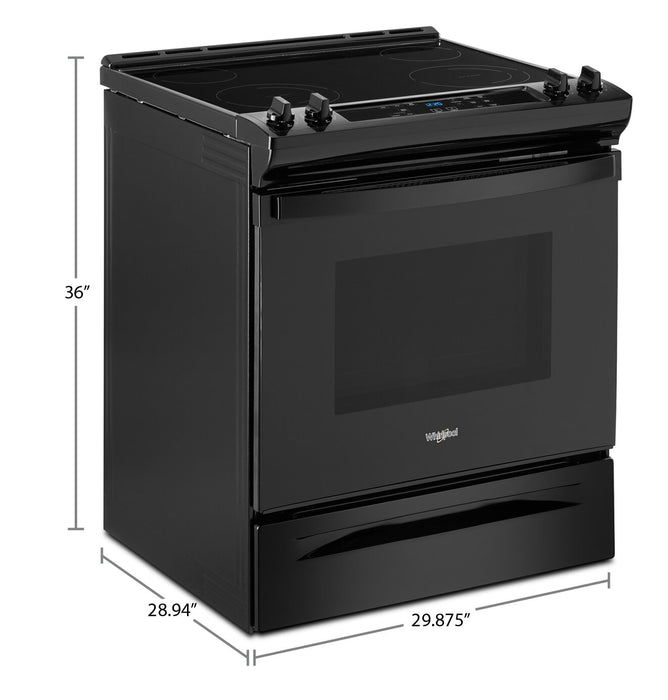 Cuisinière électrique Whirlpool de 4,8 pi³ avec autonettoyage - noire - YWEE515S0LB