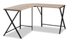 Bureau en coin en forme de L Lidia de 55,25 po - taupe 