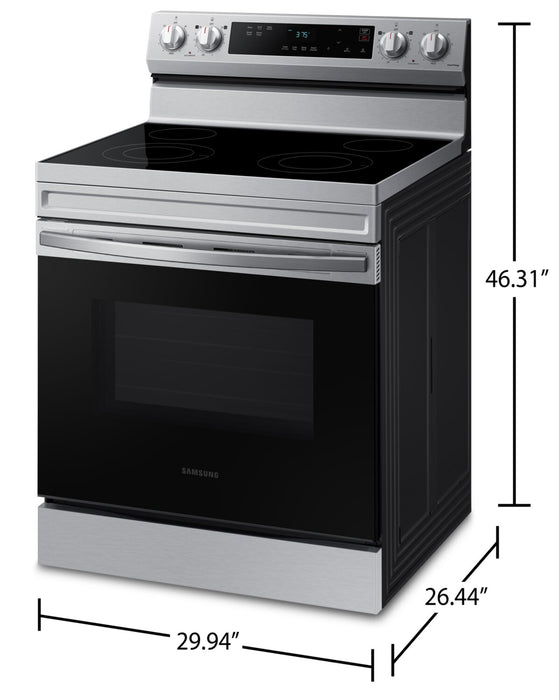 Cuisinière intelligente électrique amovible Samsung de 6,3 pi³ avec nettoyage à la vapeur - acier inoxydable - NE63A6111SS/AC