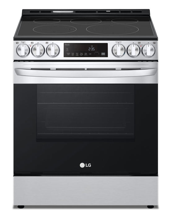Cuisinière intelligente électrique LG de 6,3 pi³ avec friture à air et convection par ventilateur - acier inoxydable Smudge-ProofMD - LSEL6333F