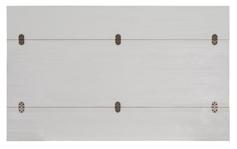 Table de salon moderne Harper de 60 po avec rangement et tablette - pin blanc