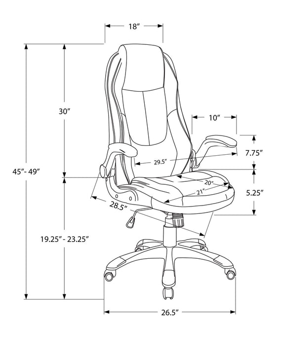 Fauteuil président Masao de 29,5 po - noir 