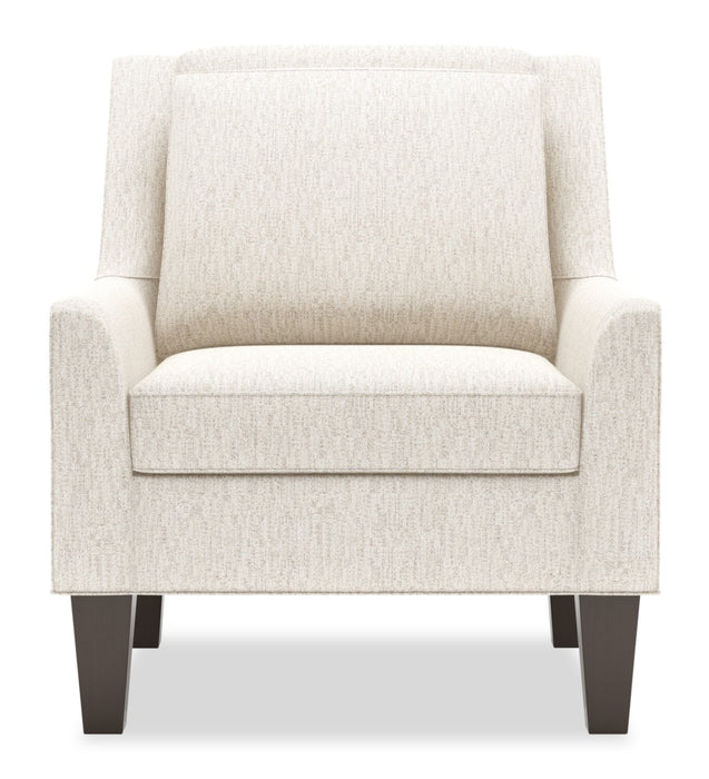 Fauteuil d’appoint club Sofa Lab personnalisable de 29 po fabriqué au Canada en tissu de chenille avec pattes en bois - beige Luxury Sand