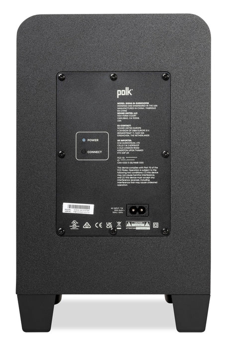 Barre de son à 3.1.2 canaux POLK avec Dolby AtmosMD, DTS:X, son 3D et caisson d’extrêmes graves sans fil (Signa S4)