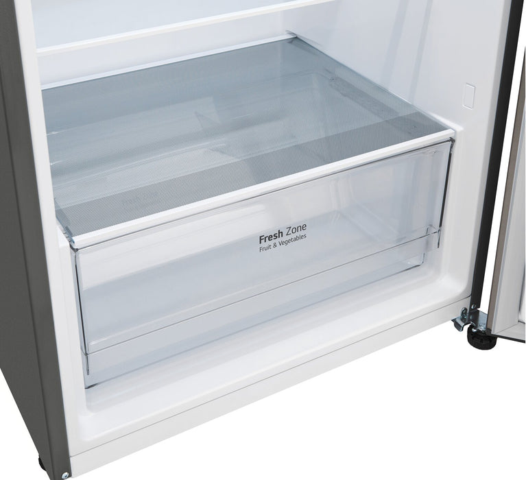 Réfrigérateur LG de 13 pi³ et de 28 po à congélateur supérieur - argenté platine- LT13C2000V