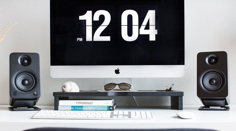 Support à haut-parleur de bureau Kanto S4 pour haut-parleurs moyens, noir - S4