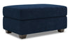 Pouf de rangement personnalisable The Trunk de Sofa Lab de 39 po fabriqué au Canada en tissu de velours - bleu Royal Blue