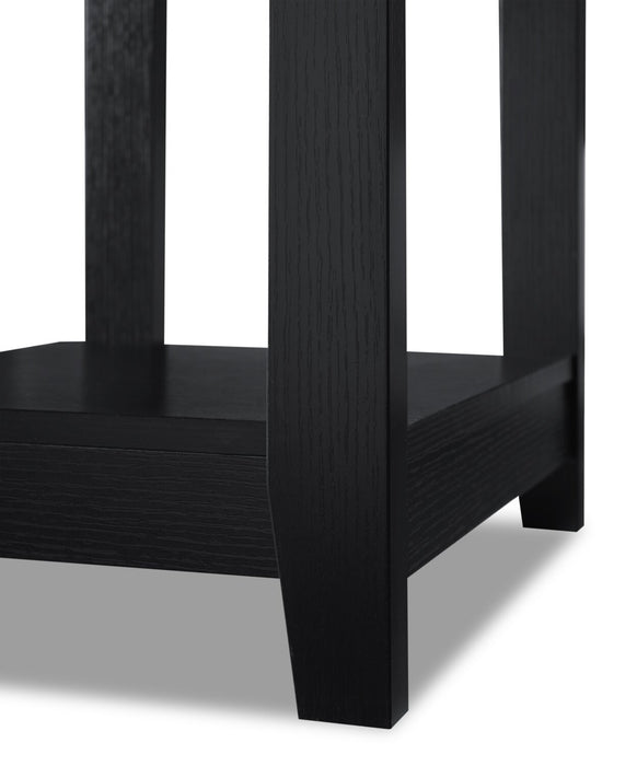 Table de fauteuil Torry de 13,75 po avec tiroir - gris vieilli