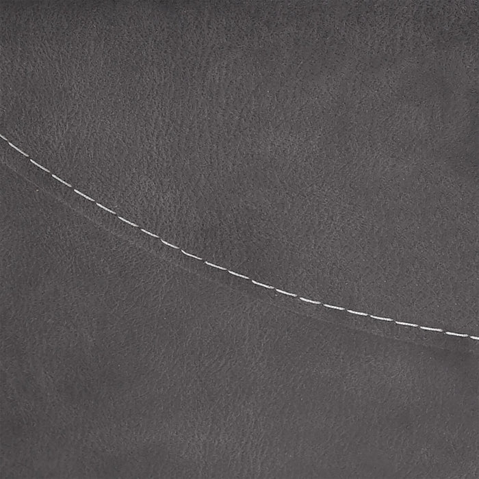 Sofa sectionnel à inclinaison électrique Floy 5 pièces en suédine avec appuie-têtes électriques, console de rangement et port USB - gris