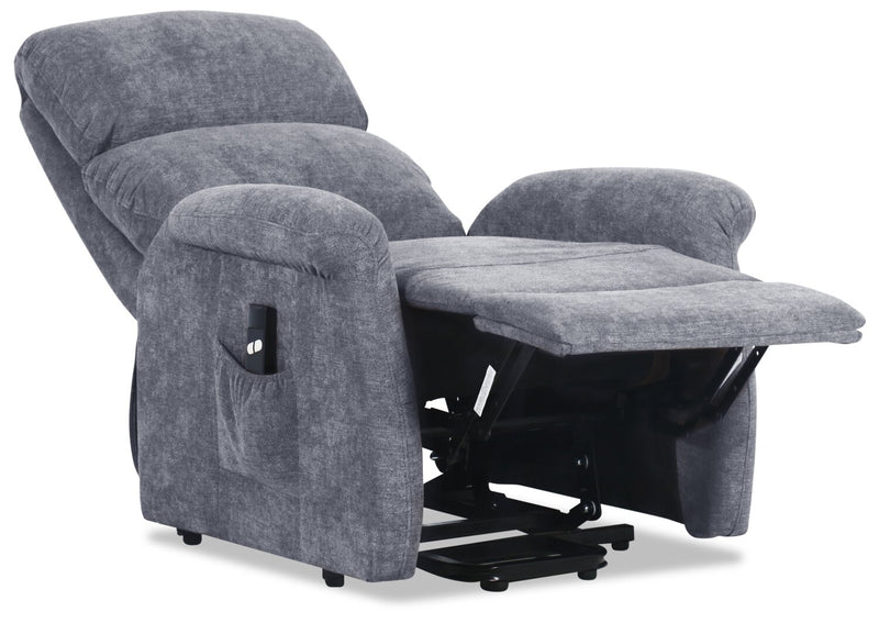 Fauteuil basculeur à inclinaison électrique Ruben de 32 po en tissu de chenille - gris