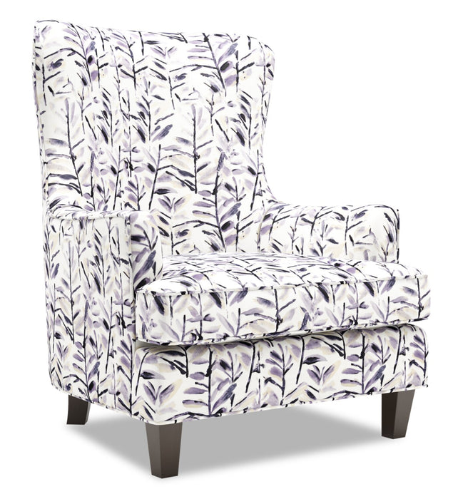 Fauteuil d’appoint à oreilles Sofa Lab personnalisable de 32 po fabriqué au Canada en tissu de velours - Pebble multicolore