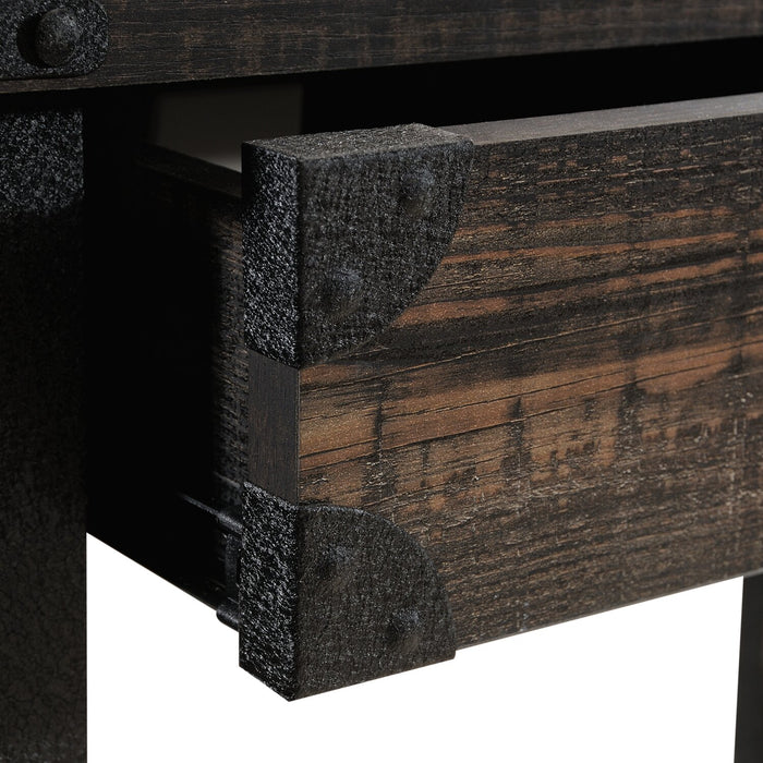 Bureau Lewis de 47,78 po avec 2 tiroirs - chêne carbone 