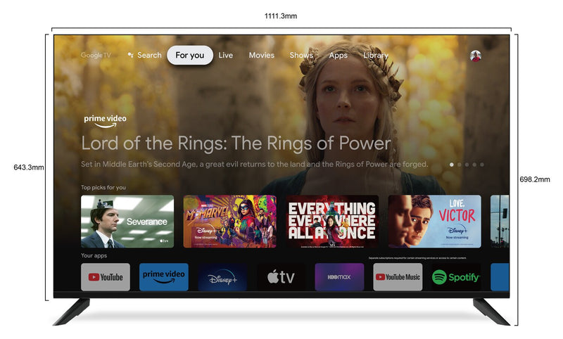 Téléviseur intelligent RCA HDR 4K de 75 po avec GoogleTVMC 