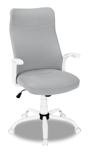 Chaise de bureau Roman de 23 po à conception ergonomique - blanche