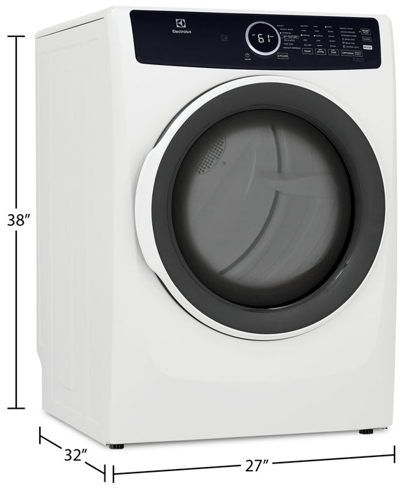 Sécheuse électrique Electrolux de 8 pi³ avec vapeur - blanche - superposable - ELFE743CAW