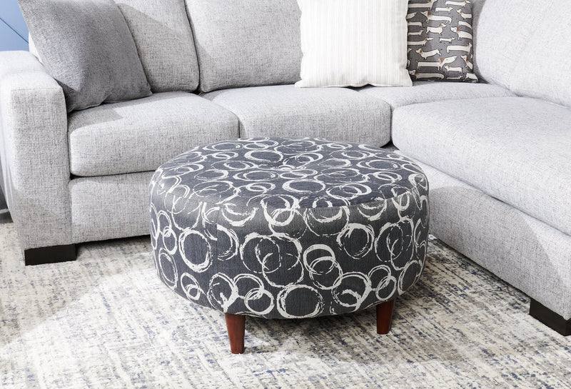 Pouf personnalisable The Curve de Sofa Lab de 31 po fabriqué au Canada en tissu - Heather multicolore
