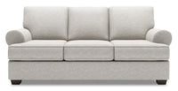  Sofa Roll de Sofa Lab de 86 po fabriqué au Canada en tissu de chenille avec accoudoirs enroulés - argenté Luxury Silver 