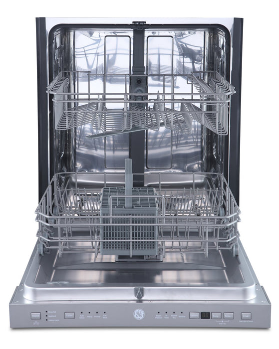 Lave-vaisselle encastré GE à 52 dBA de 24 po avec commandes sur le dessus et prélavage à la vapeur - acier inoxydable - GBP534SSPSS