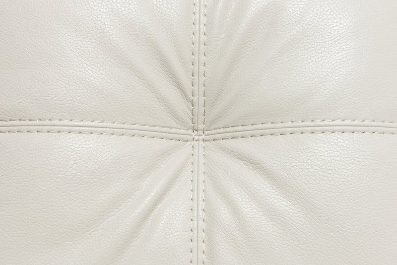 Sofa sectionnel de droite Addison 2 pièces fabriqué au Canada en tissu d’apparence cuir avec coussins de siège amovibles - beige