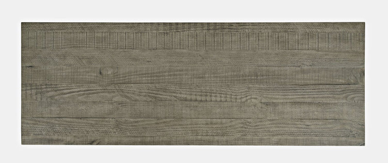 Table de salon rustique Colson de 50 po avec rangement et tablette - bois de grève 