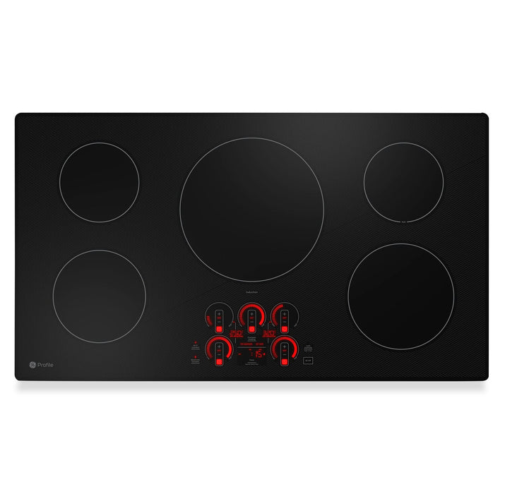 Surface de cuisson à induction Profile de 36 po à 5 éléments - noire - PHP7036DTBB