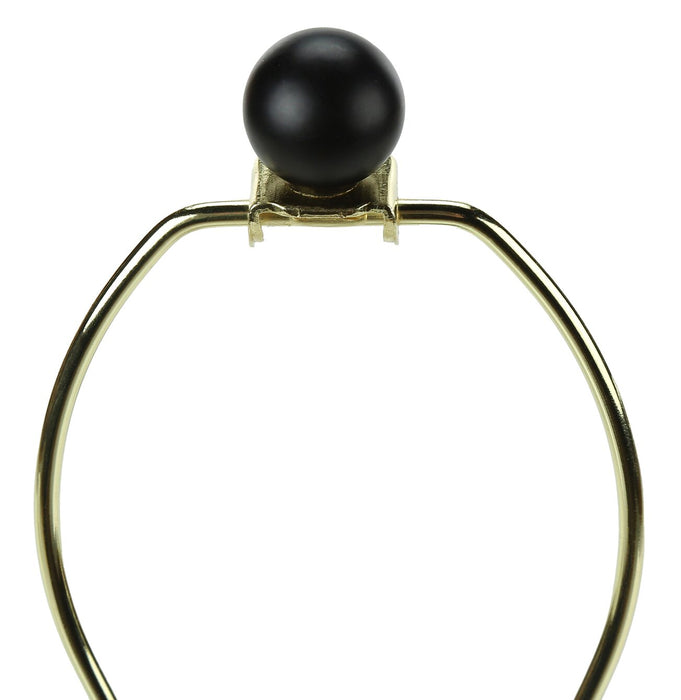 Ensemble 2 lampes de table de 24 po en métal noir avec recharge USB