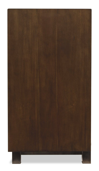 Meuble pour téléviseur traditionnel Starmore de 70 po avec rangement et système de gestion des câbles pour téléviseurs jusqu’à 80 po - brun