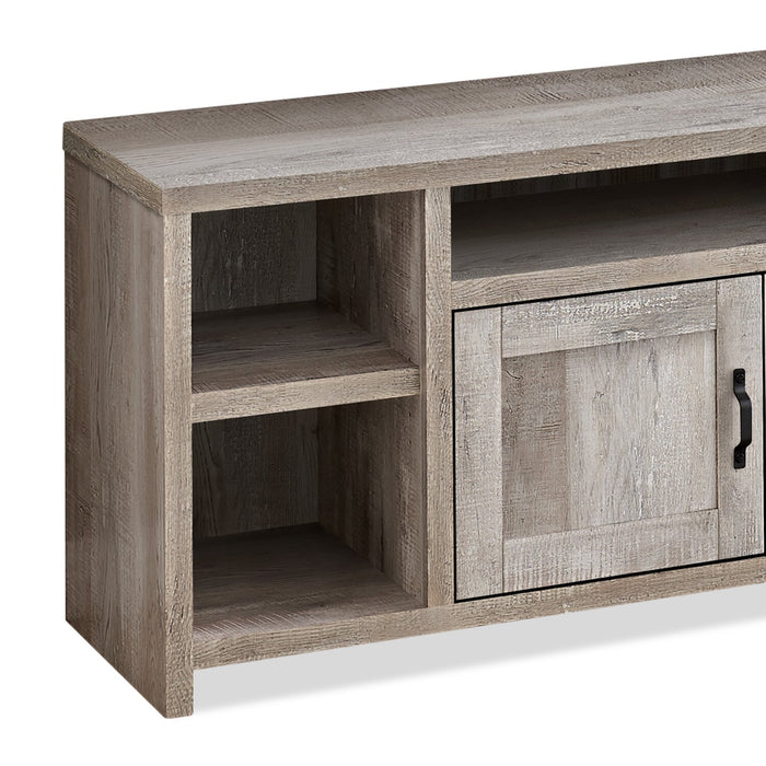 Meuble pour téléviseur Leland de 60 po avec rangement et système de gestion des câbles pour téléviseurs jusqu’à 65 po - taupe